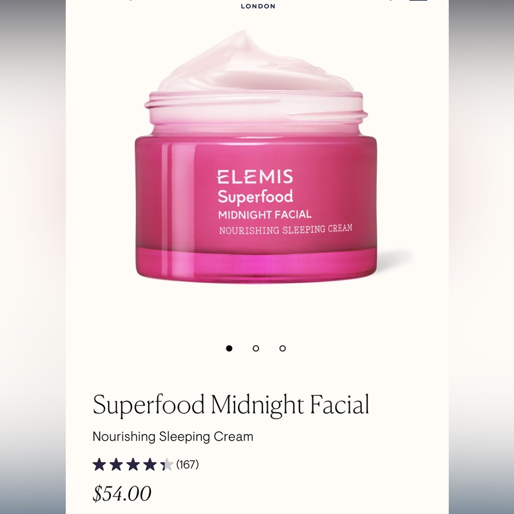 BNIB Elemis Superfood Facial Treatment Mask Balm Moisturizer Retail $45